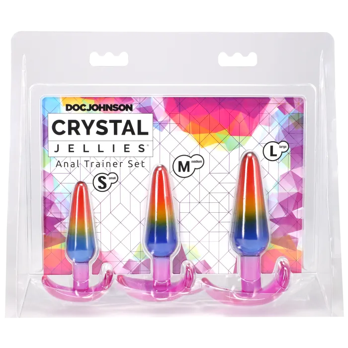The Classics Crystal Jellies Anal Trainer Set rainbow S/M/L