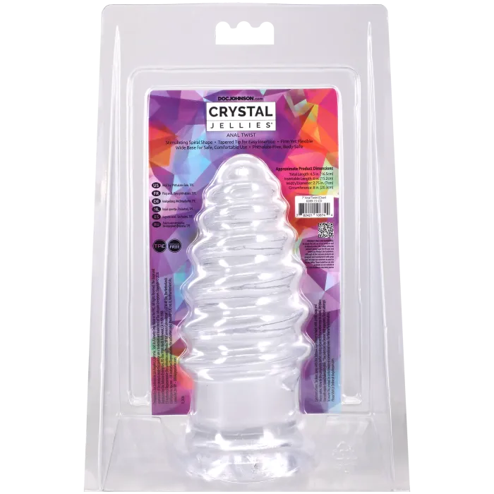 The Classics Crystal Jellies Anal Twist anale dildo 7 inch clear