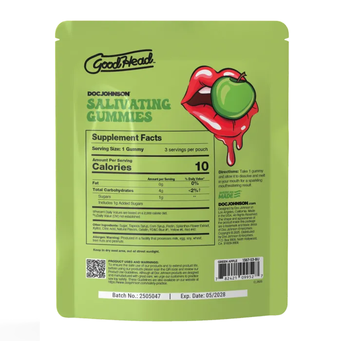 GoodHead Salivating Enhancers Green Apple gummies 1 stuk