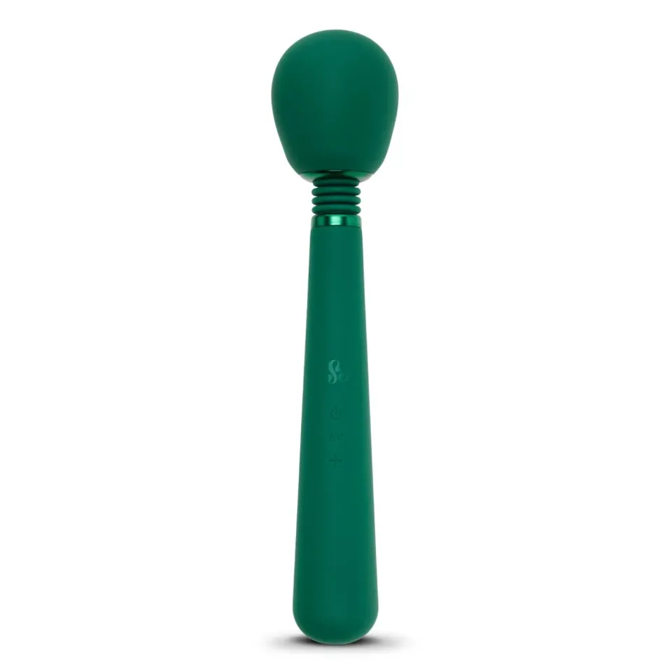 So Divine Wonder Wand Vibrator Groen Oplaadbaar Siliconen