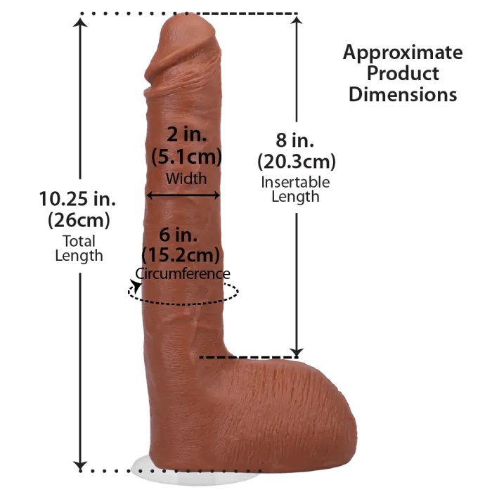Signature Cocks Ricky Johnson dildo 10 inch ULTRASKYN zuignap