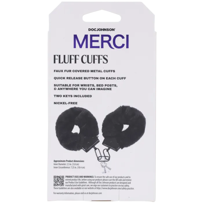 The Classics Merci Fluff Cuffs handboeien zwart bont