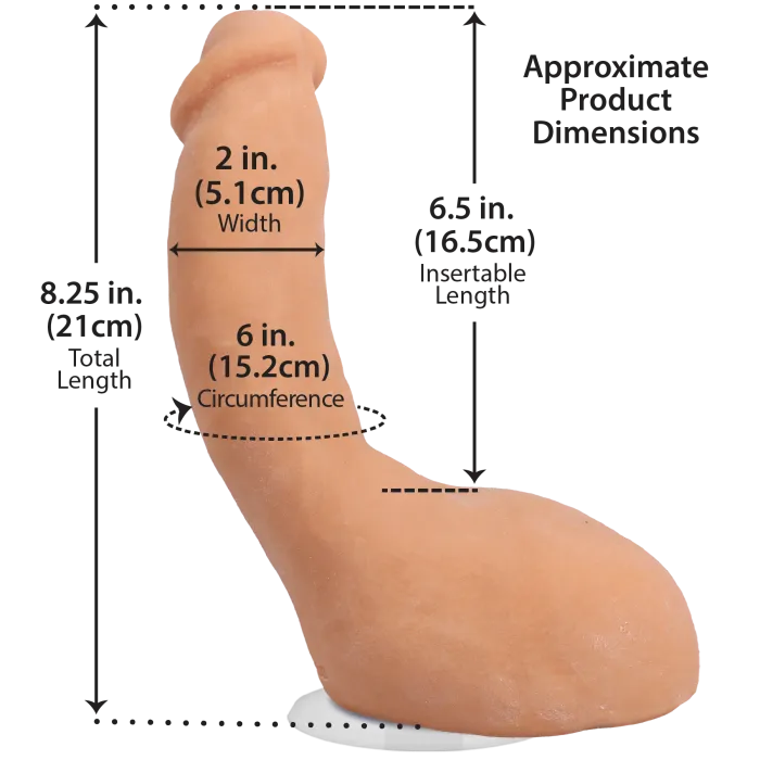 Signature Cocks James Deen dildo 8 inch vanilla zuignap