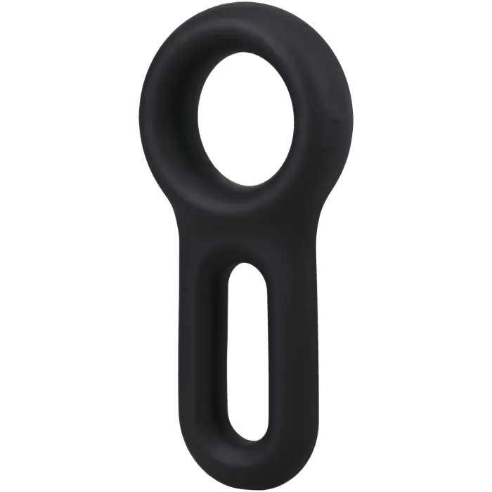 The Classics Rock Solid Keyhole siliconen cockring zwart