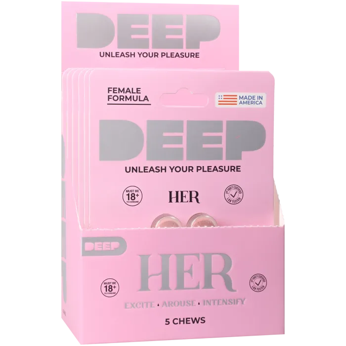 The Classics DEEP Her kauwtabletten 5 stuks aardbei libido