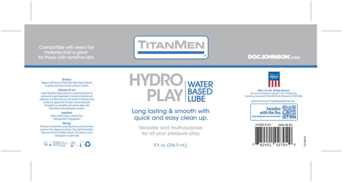 The Classics TitanMen Hydro Play glijmiddel 236ml waterbasis