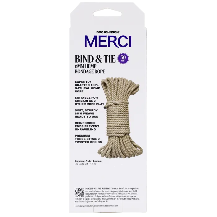 The Classics Merci Bind Tie bondagetouw hennep 15 m naturel