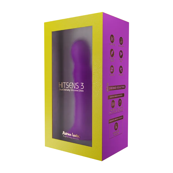Adrien Lastic Hitsens 3 siliconen dildo paars dual density