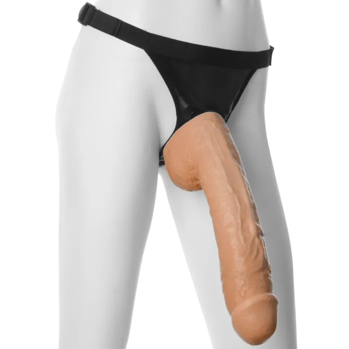 Vac-U-Lock Realistic Hung dildo Vanilla 30 cm dik