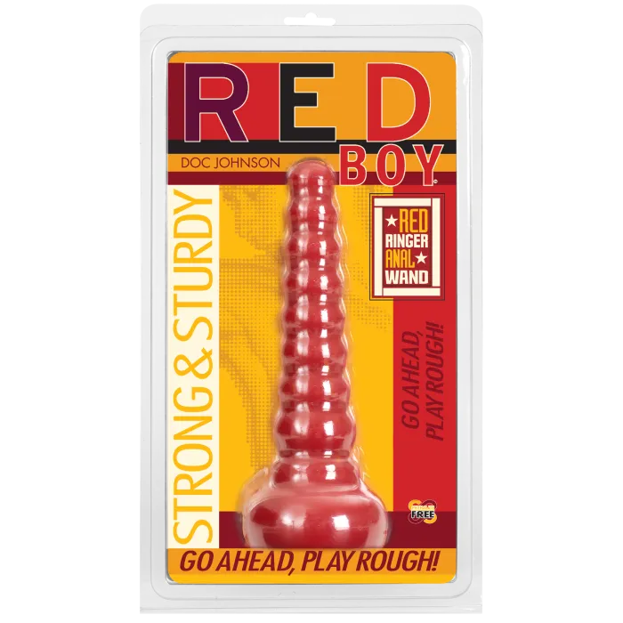Red Boy Red Ringer buttplug rood 17,7 cm taps