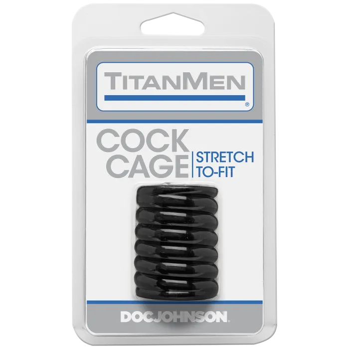 The Classics TitanMen Cock Cage penis sleeve zwart rekbaar