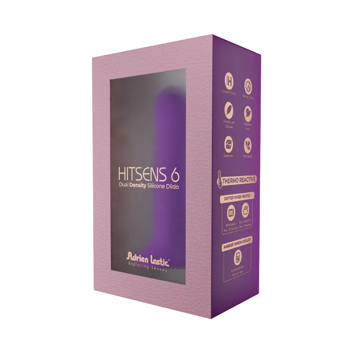 Adrien Lastic Hitsens 6 siliconen dildo paars thermoreactief