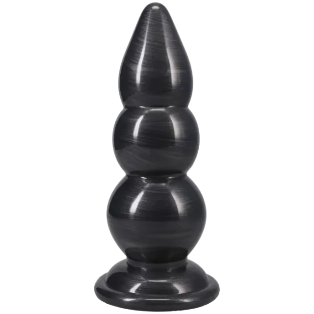 American Bombshell Triple Payload buttplug geribbeld gun metal