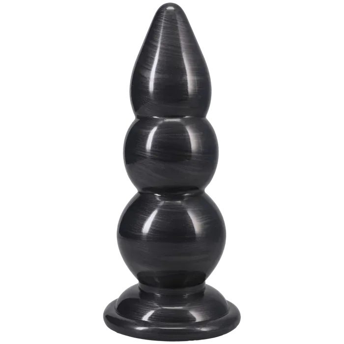 American Bombshell Triple Payload buttplug geribbeld gun metal