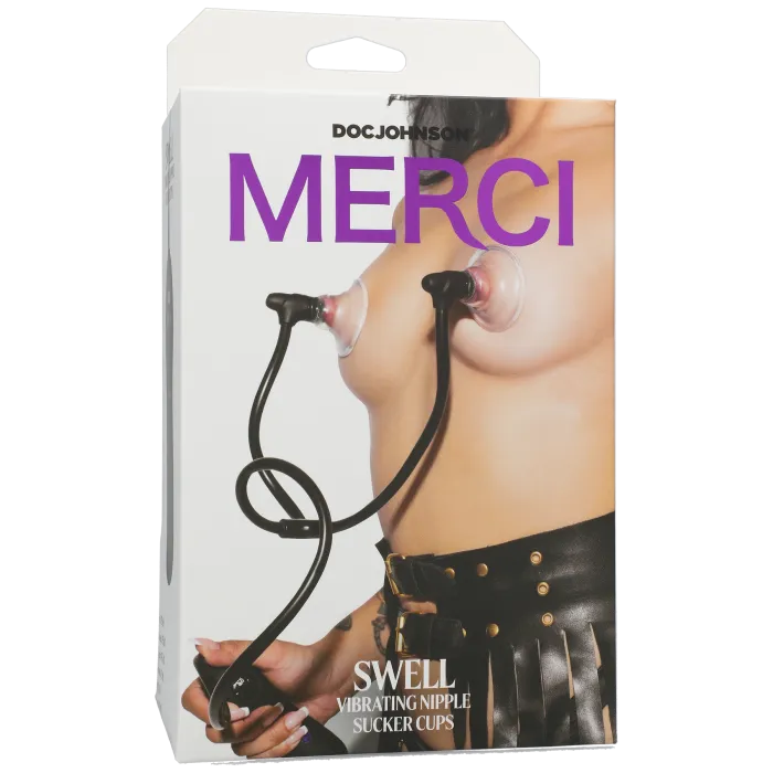 Merci Swell vibrerende tepelzuigers cups zwart