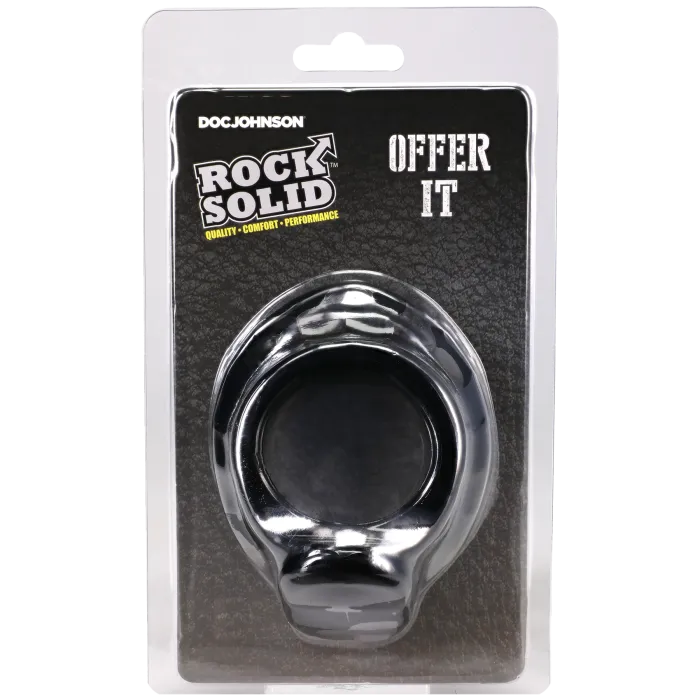 Rock Solid Offer It cockring zwart stretch-to-fit