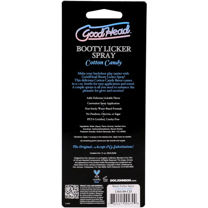 GoodHead Booty Licker Cotton Candy smaakspray 29 ml