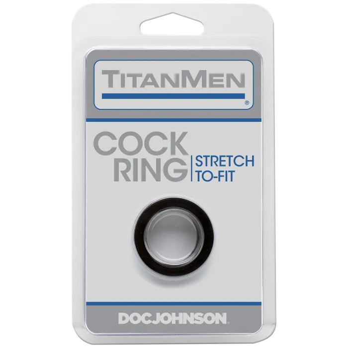 The Classics TitanMen cockring zwart stretch TPR