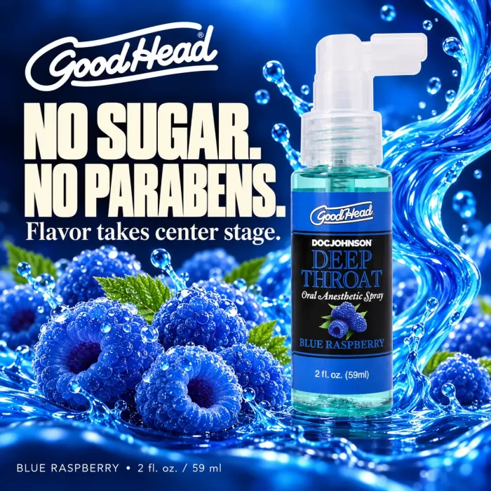 GoodHead Deep Throat Spray keelspray blue raspberry 59 ml verdovend