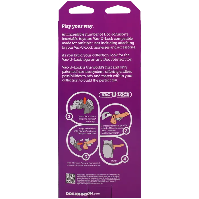 The Classics Vac-U-Lock 8 inch dildo vanilla ULTRASKYN