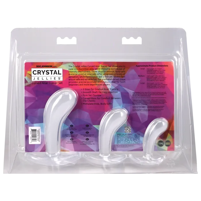 The Classics Crystal Jellies gebogen anale trainer set clear