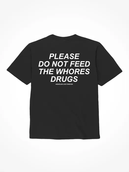 The Classics Assholes Live Forever Please Do Not Feed T-shirt Small