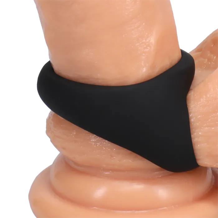 Rock Solid The Stretcher cockring zwart silicone