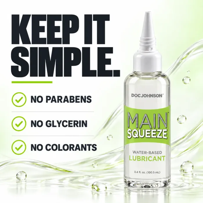 Main Squeeze glijmiddel op waterbasis 100 ml zonder parfum