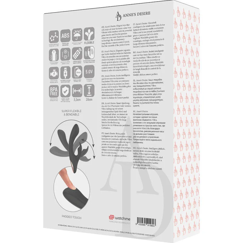 Anne's Desire WatchMe Rabbit vibrator zwart-goud op afstand