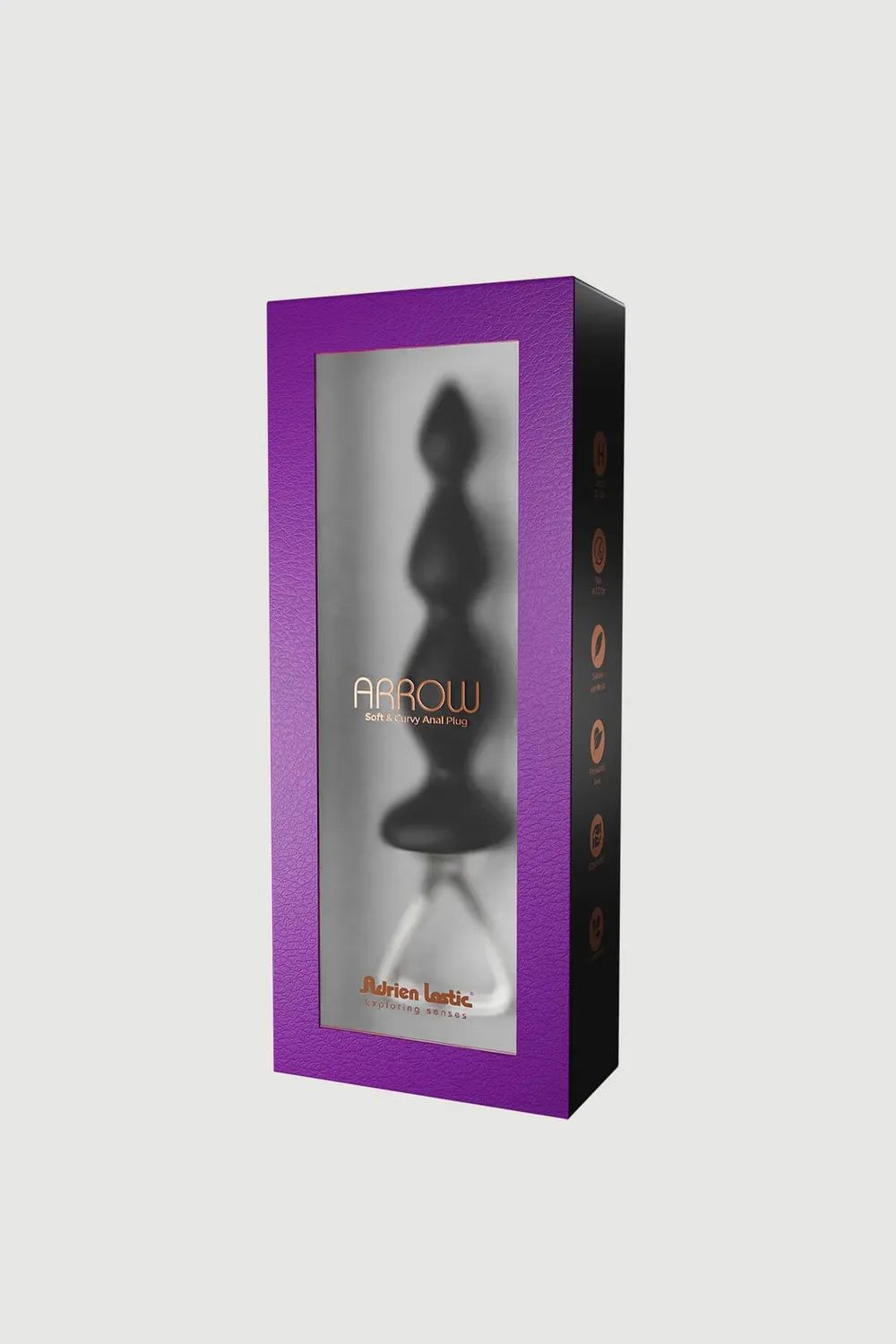 Adrien Lastic Arrow Black dildo siliconen waterdicht