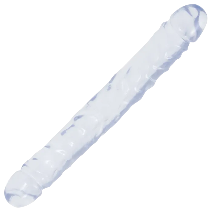 Crystal Jellies Jr Double Dong dildo 30 cm roze flexibel