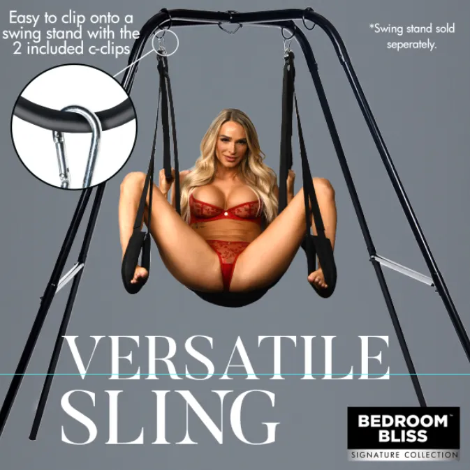Lover's Door Swing seksschommel zwart voor deur