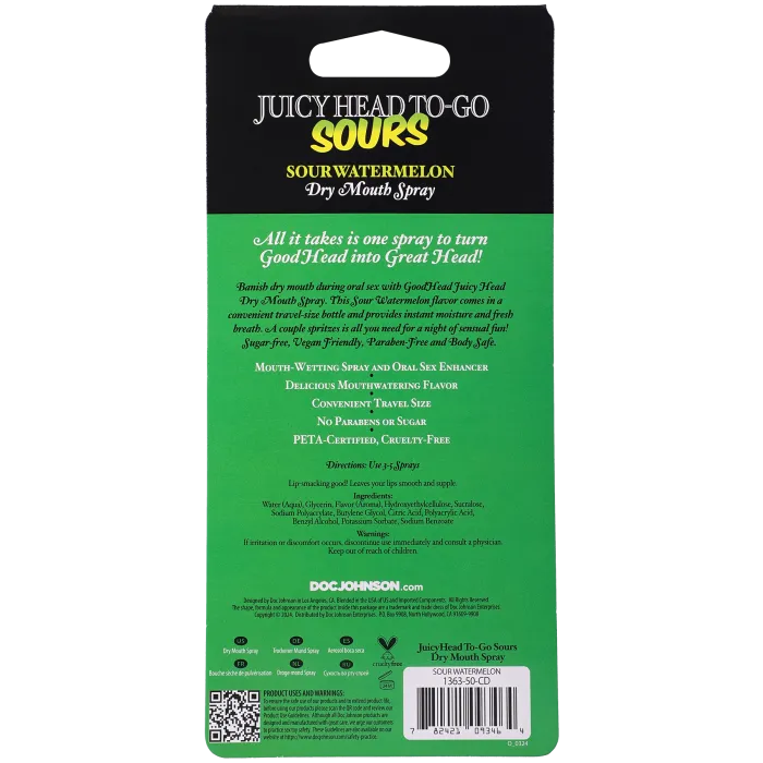 GoodHead Juicy Head spray zure watermeloen 9 ml