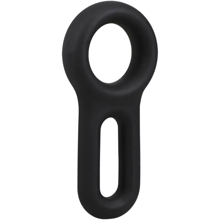 The Classics Rock Solid Keyhole siliconen cockring zwart