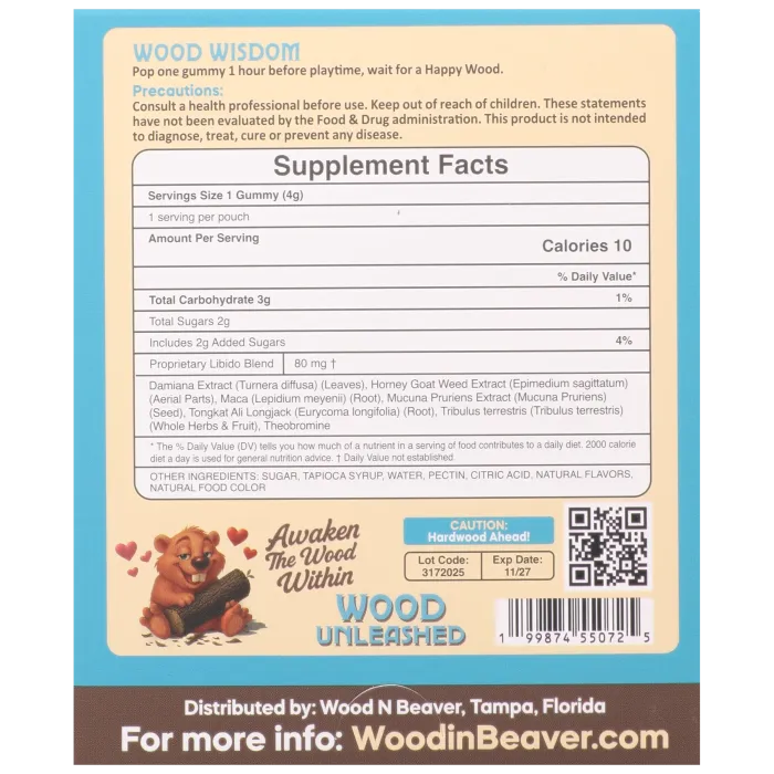 Wood In Beaver Wood Boost gummy ananas voor hem per stuk