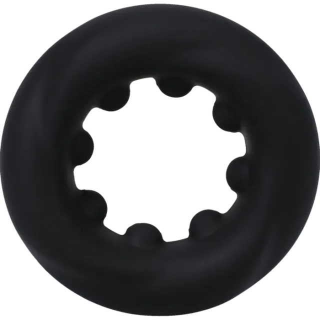 The Classics Rock Solid Twist cockring 27mm Siliconen Zwart