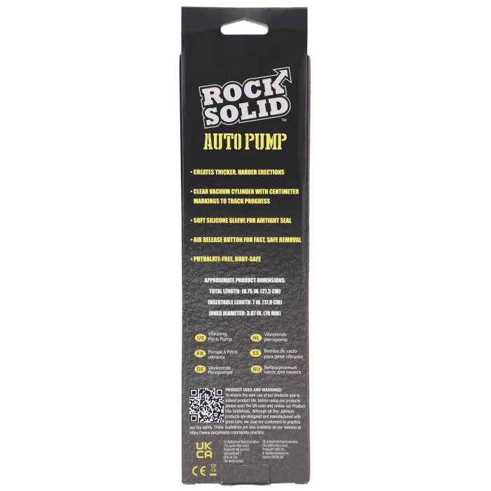 Rock Solid Auto Pump penispomp transparant zwart