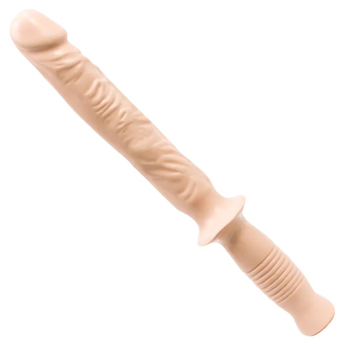 The Classics Manhandler 10 Inch dildo met handvat cream PVC