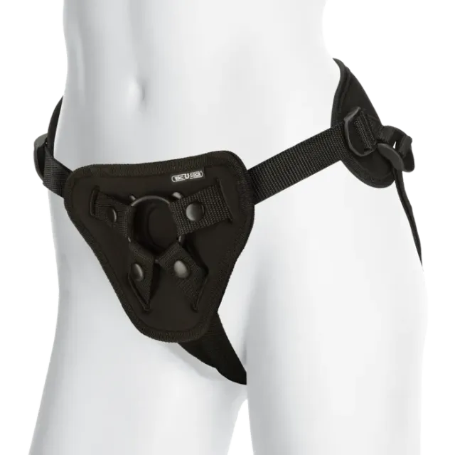 The Classics Vac-U-Lock Platinum Corset Harnas met plug