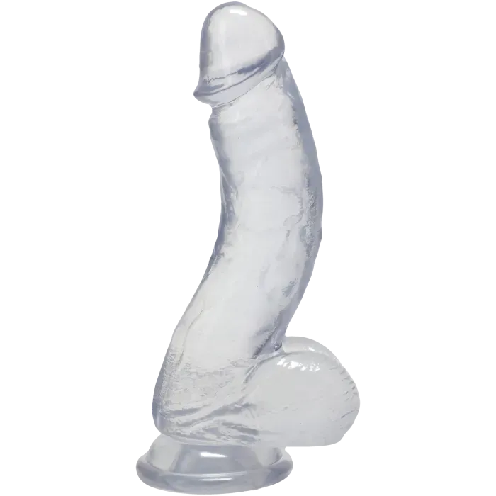 The Classics Crystal Jellies 7 Inch dildo clear gebogen
