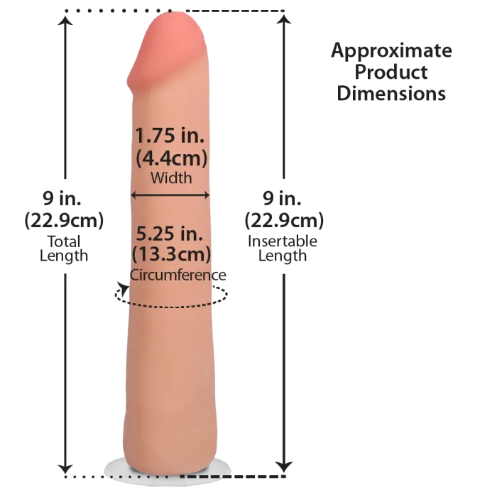 The Classics Realistic Cock dildo 9 inch vanilla ULTRASKYN