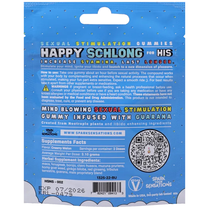 Happy Schlong gummies creamy melon voor hem single stimulerend