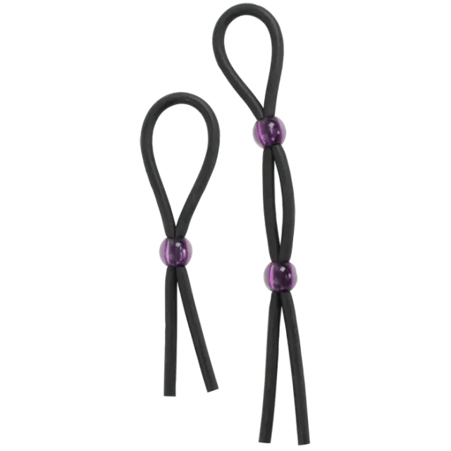 The Classics Silicone Cock Ties penisringen 2 stuks zwart