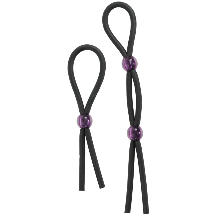 The Classics Silicone Cock Ties penisringen 2 stuks zwart