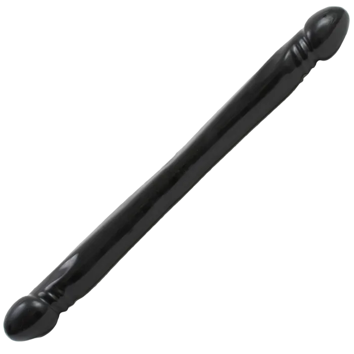 The Classics Double Header Dong 18 inch dubbele dildo zwart soepel
