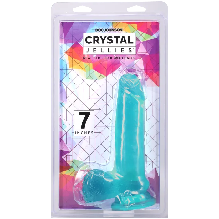 Crystal Jellies Realistic 7 Inch dildo paars zuignap