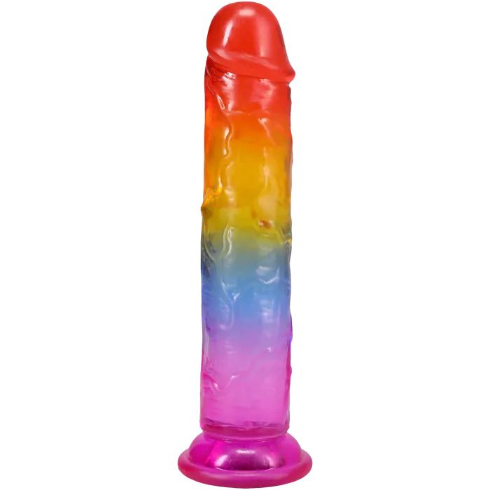 The Classics Crystal Jellies dildo 7 inch rainbow transparant