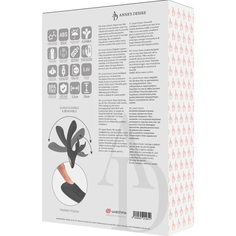 Anne's Desire WatchMe Rabbit vibrator zwart afstandsbediening