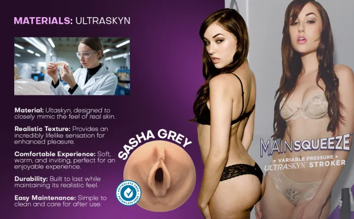 Main Squeeze Sasha Grey ULTRASKYN masturbator vanilla