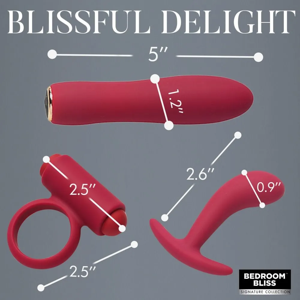 Bedroom Bliss Lover's Deluxe Bondage Massage Set rood 10-delig
